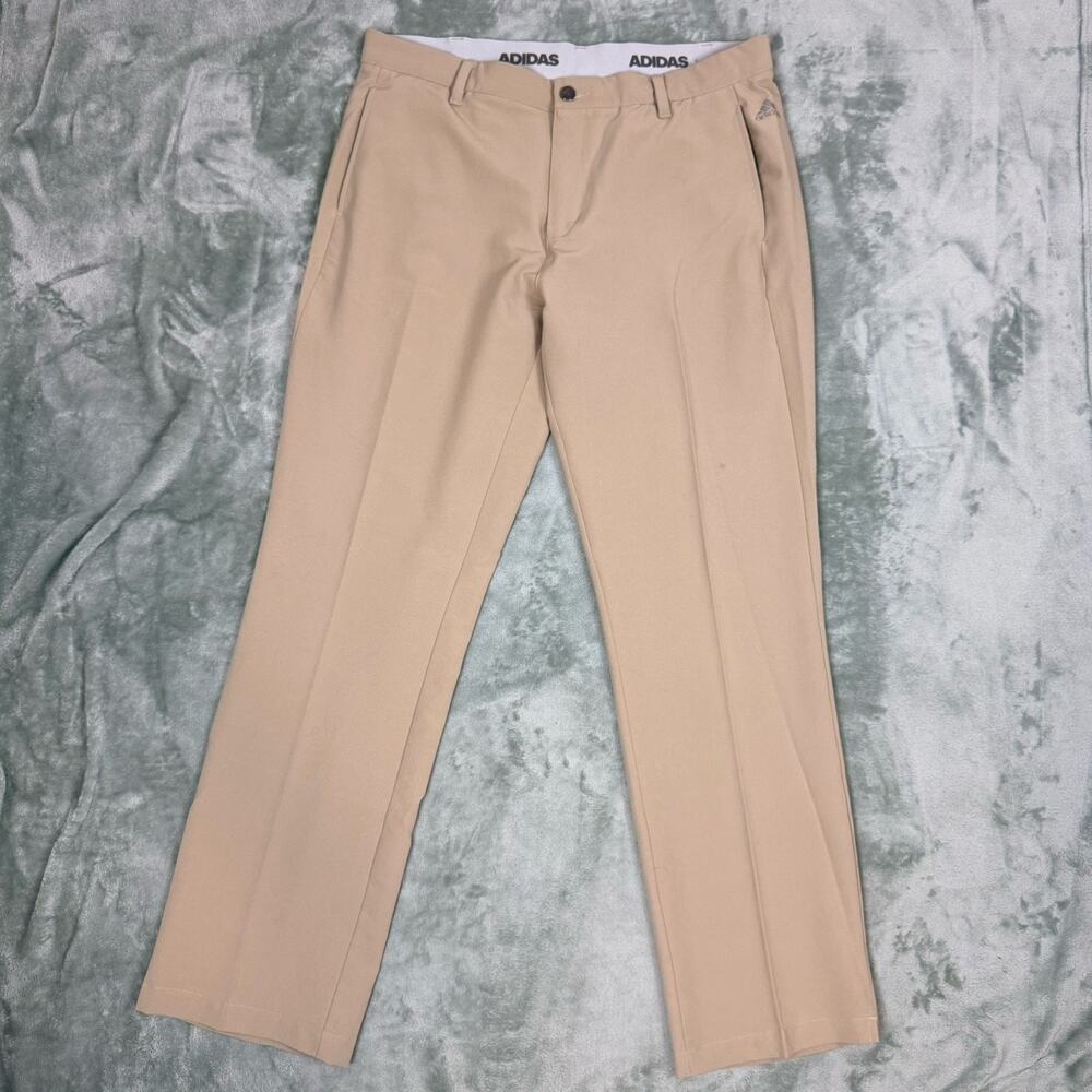 Adidas Ultimate365 Golf Pants (Khaki) Beige Size 36x34 Nylon Stretch